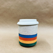 Load image into Gallery viewer, Lidded to go tumbler in rainbow sunset