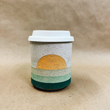 Load image into Gallery viewer, Green Sunset Travel Tumbler