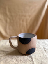 Load image into Gallery viewer, Raw clay with black dots mug