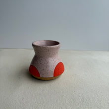 Load image into Gallery viewer, Small Bud vase- pink w/red