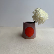 Load image into Gallery viewer, Small Bud vase- purple w/red