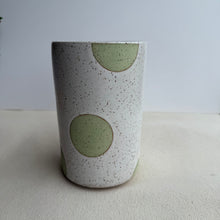Load image into Gallery viewer, Tall Sage dot Utensil Crock/flower vase