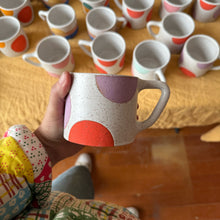 Load image into Gallery viewer, Lilac and red Dot Mug