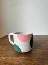 Load image into Gallery viewer, Medium size green and pink Dot Mug