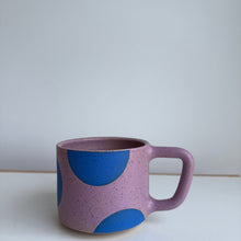 Load image into Gallery viewer, Purple with blue dot mug
