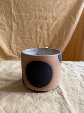 Load image into Gallery viewer, Raw clay with black dots mug
