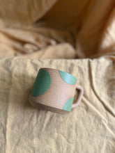 Load image into Gallery viewer, Raw clay with Green dots mug
