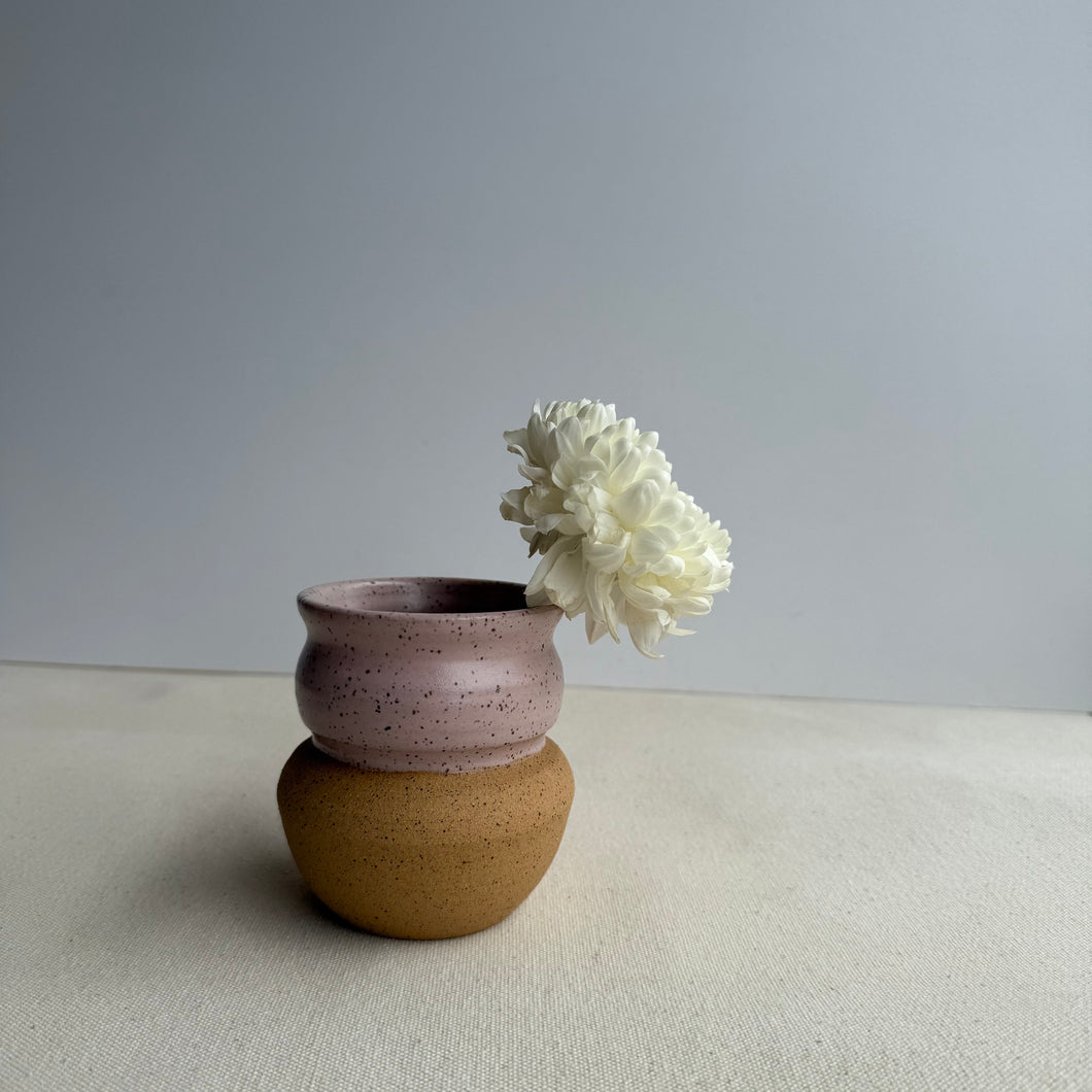Small Bud vase- half pink