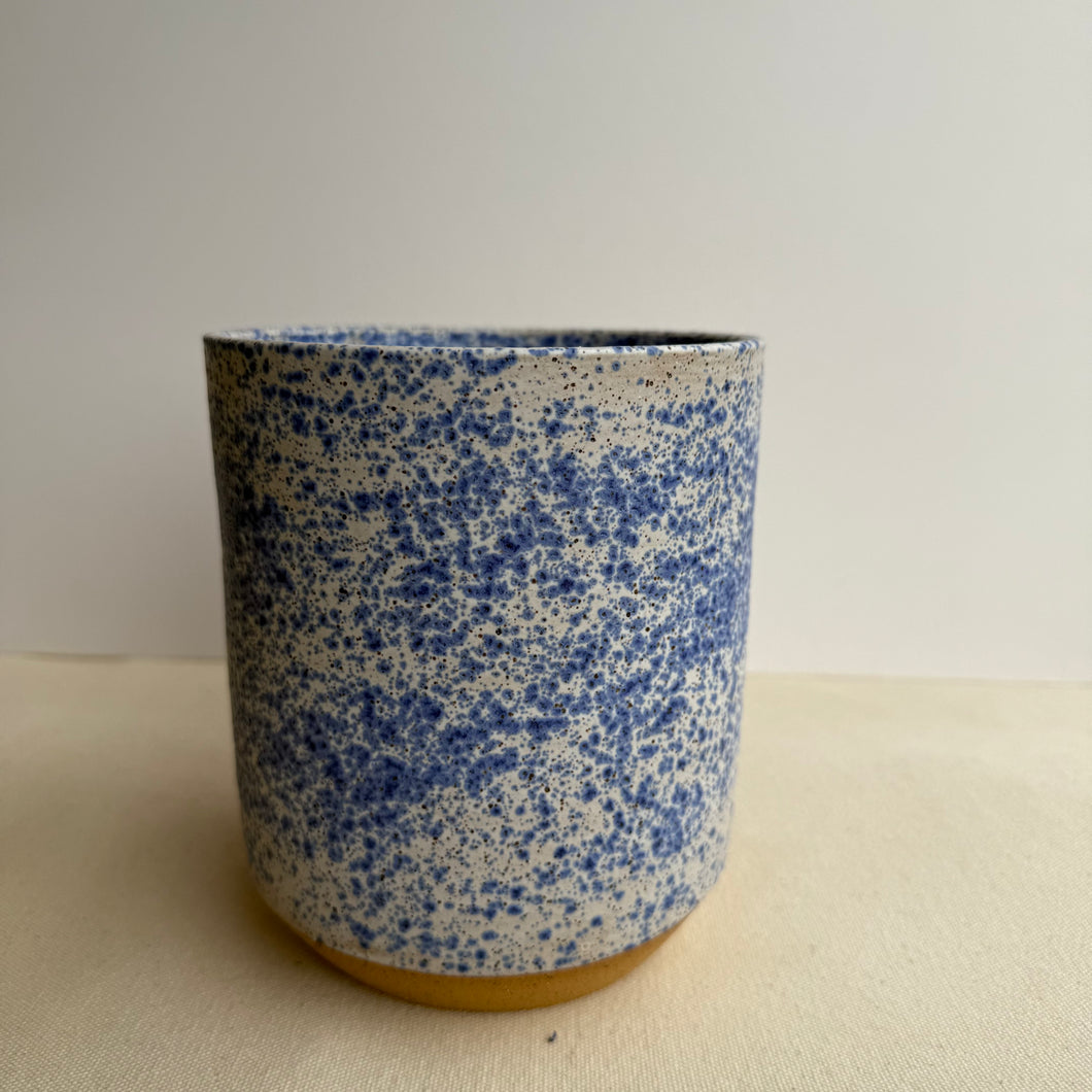 Speckled Blue Utensil Crock