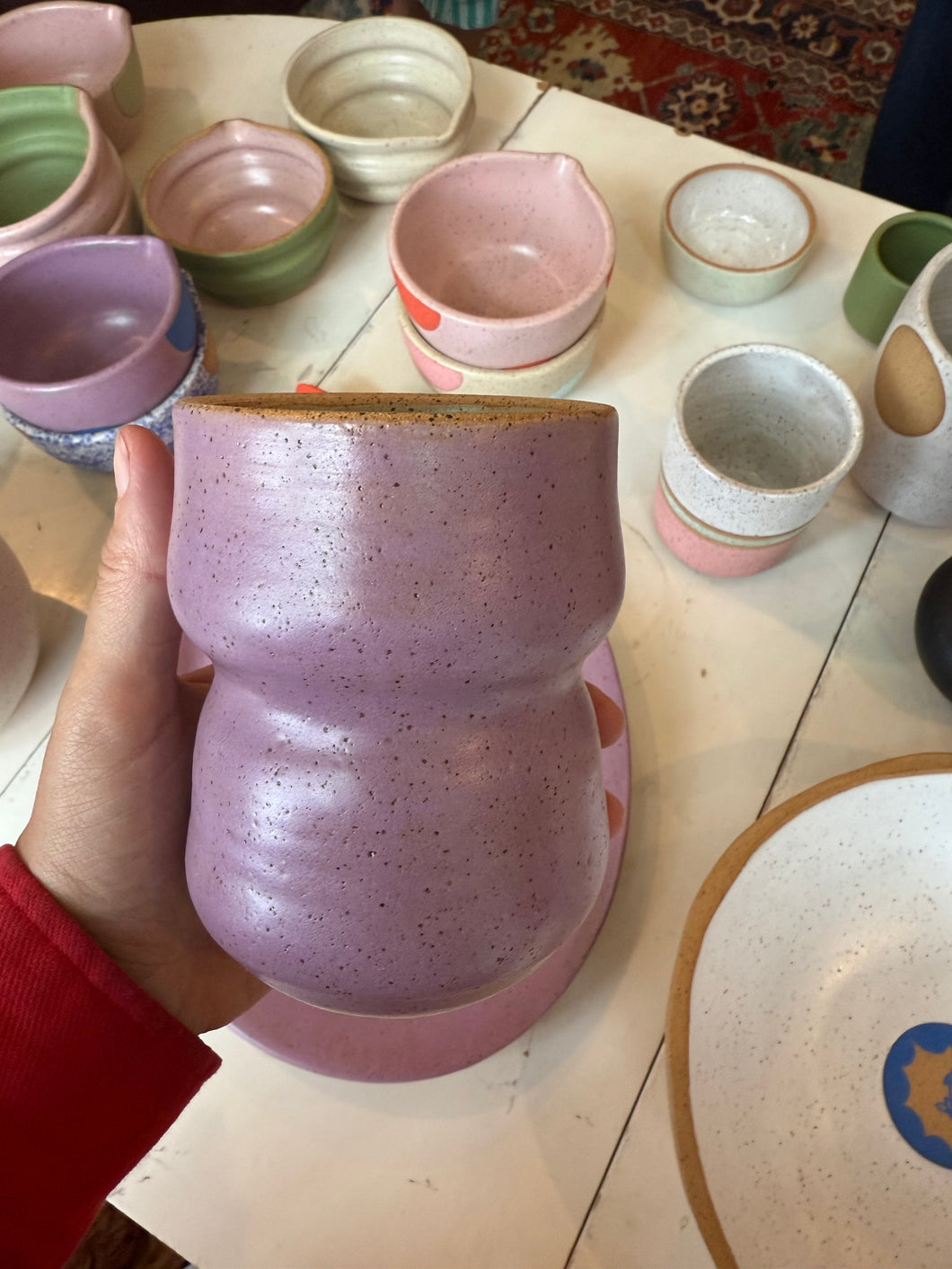 Small Vase in all purple and mint
