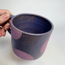 Load image into Gallery viewer, *Discounted, Slightly Flawed *Purple with purple dots mug
