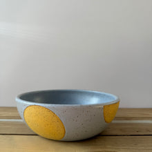 Load image into Gallery viewer, Blue with yellow dot Bowl
