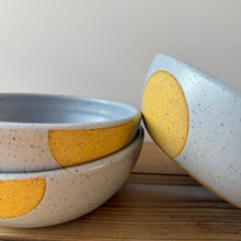 Load image into Gallery viewer, Blue with yellow dot Bowl
