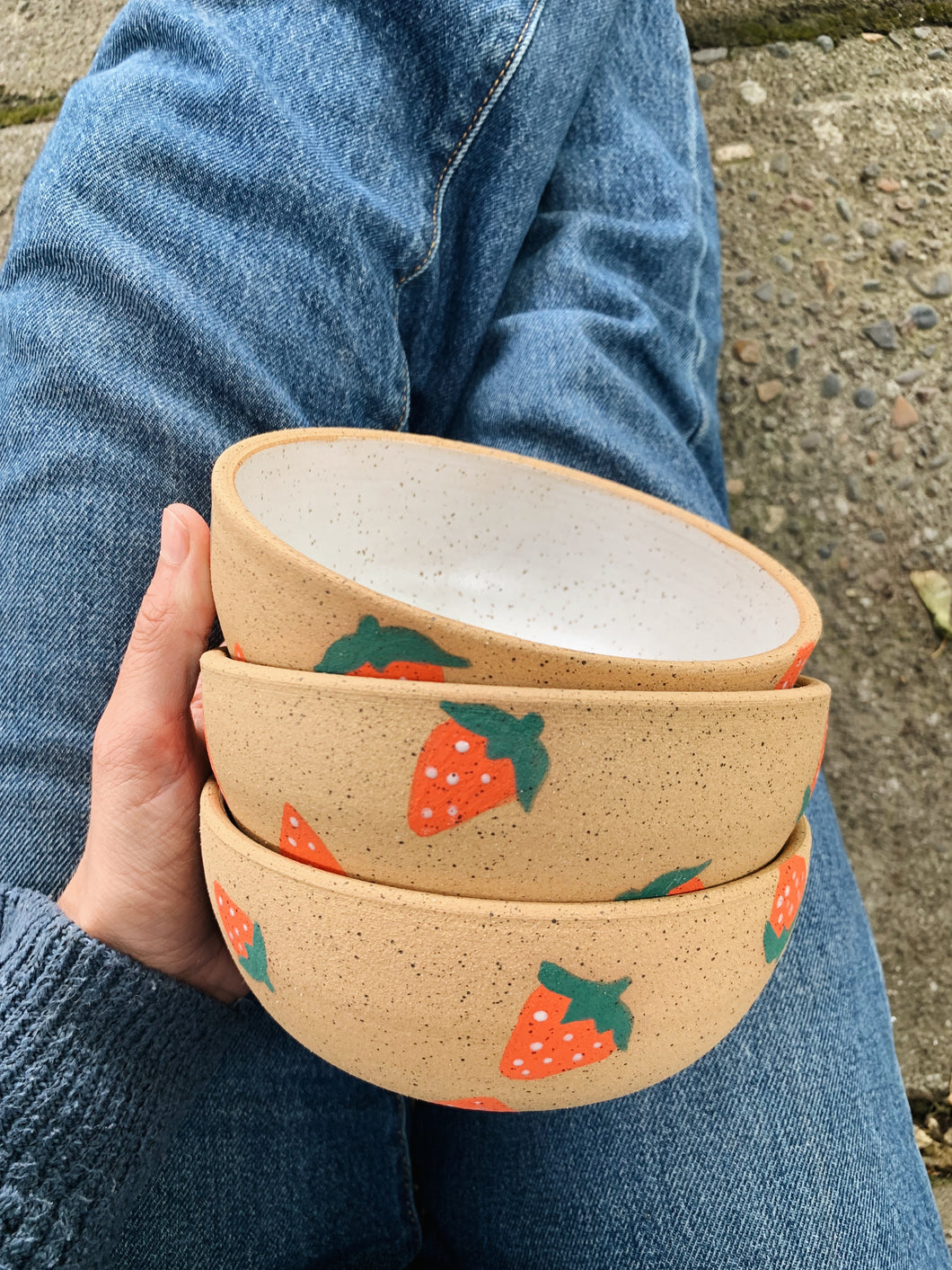 Medium strawberry Bowl Set