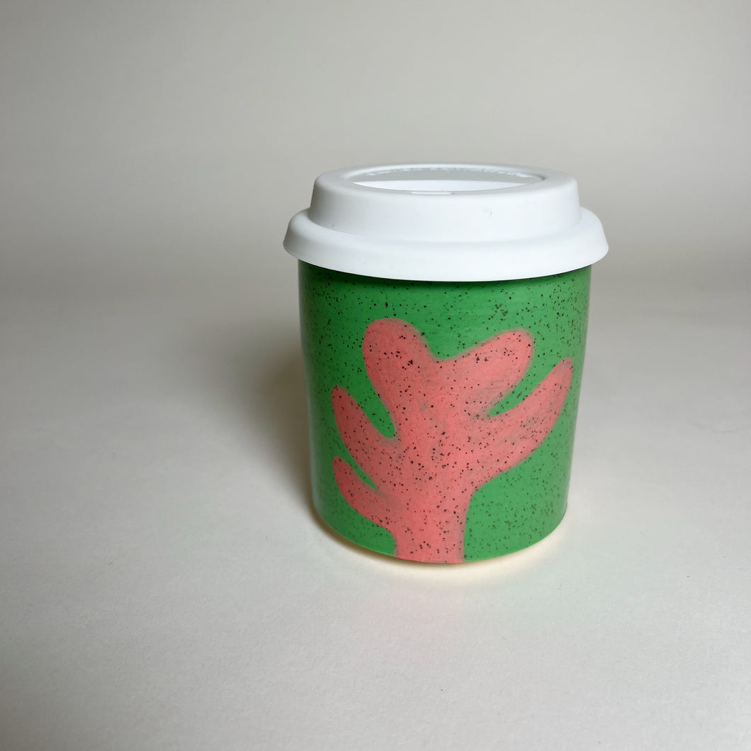 Green/pink Travel Tumbler