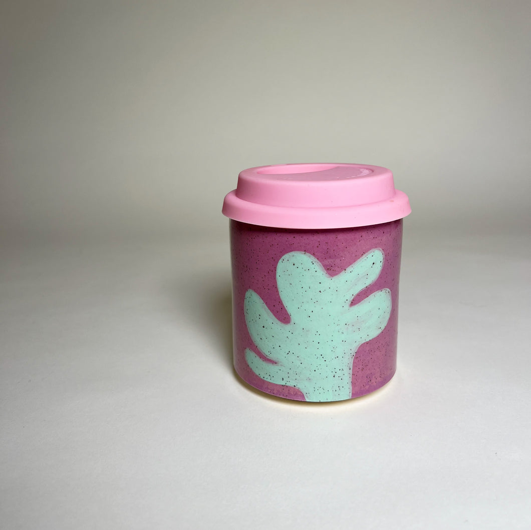 Purple/mint Travel Tumbler