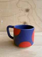 Load image into Gallery viewer, Purple mug with red dot
