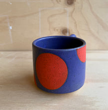 Load image into Gallery viewer, Purple mug with red dot
