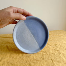 Load image into Gallery viewer, Dessert plate 1/2 n 1/2 blue!
