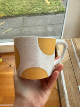 Load image into Gallery viewer, Yellow dot mug
