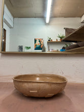 Load image into Gallery viewer, HANDBUILT (not wheel thrown) Light pink serving bowl
