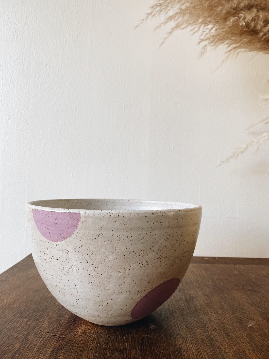 XL Tall Lilac Dot bowl