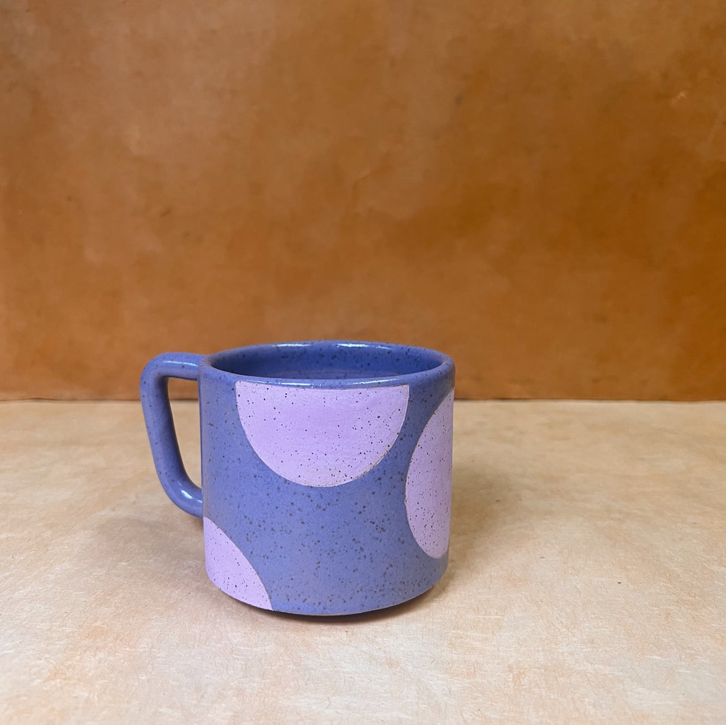 Purple with purple dots mug